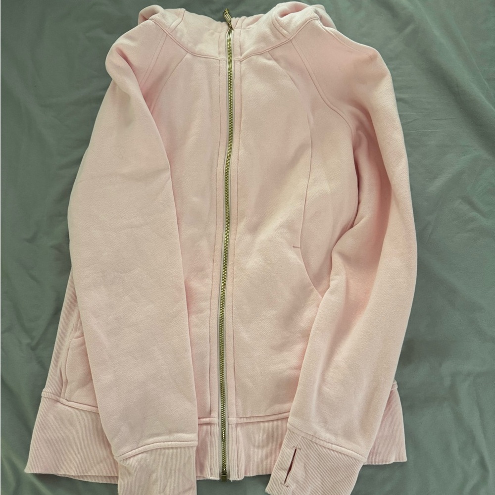 Lululemon Scuba Full-Zip Hoodie Strawberry Milkshake/Gold Size 12